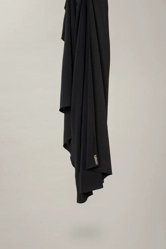 JERSEY HIJAB WITH INTEGRATED BONNET (Black)